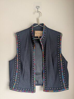 Double D Ranch Wear Rainbow Trim studded Vest